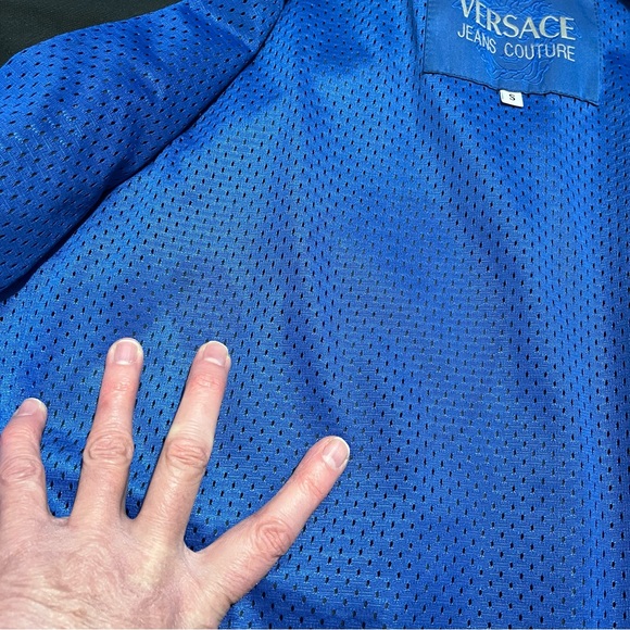 Versace Jeans Couture Metallic Shimmer Vintage Utility Jacket Sz S - Picture 15 of 16